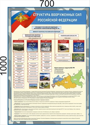 Баннер Структура Вооруженных сил РФ 700 х 1000мм