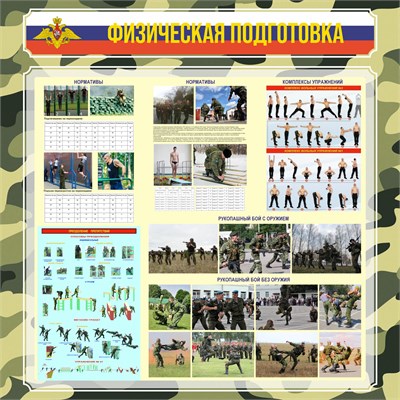 Стенд "Физическая подготовка" 1200 х 1200 пластик 3мм 26786 - фото 10196