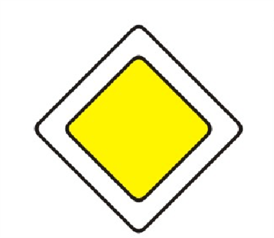 Знак дорожный "Главная дорога" ГОСТ Р 52290-2004, II-типоразмер, В-700мм