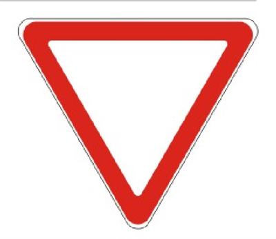 Знак дорожный "Уступи дорогу"  ГОСТ Р 52290-2004, II-типоразмер, сторона А-900мм