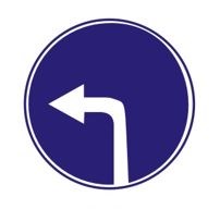 Знак дорожный "Движение налево"  ГОСТ Р 52290-2004, II-типоразмер, D-700мм