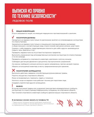 Стенд "Техника безопасности на ледовом поле"  550 х 700 мм, ПВХ-3мм