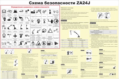 Стенд "Схема безопасности ZA24J "1500 х 1000мм, ПВХ-3мм