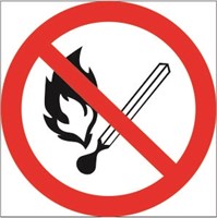 Р02t Знак безопасности запрещается пользоваться открытым огнем и курить табличка ПВХ-2мм