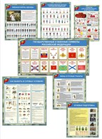 Комплект стендов в кабинет ОБЗР - 7 шт. ( 6шт. - 750 х 1000мм, 1шт. - 1900 х 1000мм -гос.символы РФ- состоит из 2х частей) ПВХ-3мм ОБЗР36