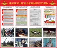 Стенд Безопасность военной службы 1400х1200, ПВХ-3мм