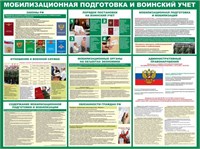 Стенд Мобилизационная подготовка и воинский учет размер 1200 х 1000 пластик 3 мм 2502