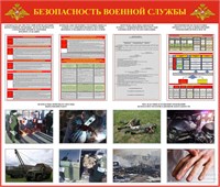 Стенд Безопасность военной службы 1400х1200, ПВХ-3мм 2691