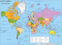 Стенд Политическая карта Мира
