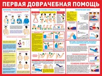 Стенд "Первая доврачебная помощь - переломы, травмы конечностей" размер 1000 х 750 пластик 3 мм