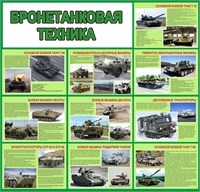 Стенд Бронетанковая техника 1300 х 1250 пластик 3 мм