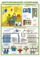 Стенд "Централизованное газопитание" формат А2 594 х 420 мм, пластик 3мм П25-03