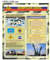 Стенд  "Космические войска России" 1000 х 1200 пластик 3мм