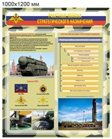 Стенд  "Ракетные войска стратегического назначения " 1000 х 1200 пластик 3мм