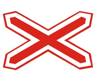 Знак дорожный "Однопутная железная дорога" ГОСТ Р52290-2004 1.3.1