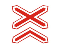 Знак дорожный "Многопутная железная дорога" ГОСТ Р52290-2004 1.3.2