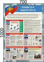 Баннер Основы ГО и защиты при ЧС  700 х 1000 мм