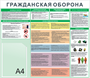 Стенд Гражданская оборона 600 х 750мм, ПВХ-3мм, карман А4-1шт.