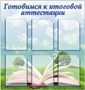 Стенд  Готовимся к итоговой аттестации  850 х 900 пластик 3мм , карманы А4-6шт.