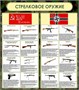 Стенд "Стрелковое оружие" размер 800 х 900мм, пластик 3мм