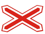 Знак дорожный "Однопутная железная дорога" ГОСТ Р52290-2004 1.3.1 - фото 9148