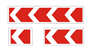 Знак дорожный "Направление поворота - налево" ГОСТ Р 52290-2004, II-типоразмер. Н-500мм, В-615,1160,2250мм