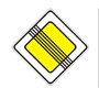Знак дорожный "Конец главной дороги" ГОСТ Р 52290-2004, II-типоразмер, В-700мм