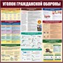 Стенд "Уголок гражданской обороны" размер 1000 х 1000 (бордовый)  пластик 3 мм 0275 - фото 9670